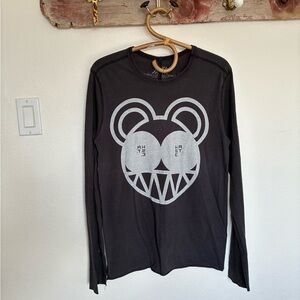 Radiohead Bear Logo Long Sleeve Shirt 2012 WASTE Tour Black